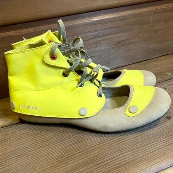 Patagonia Convertible Ballet Flats Neon Yellow/Taupe Best Fits 6.5–7 | Rare - Picture 6 of 11